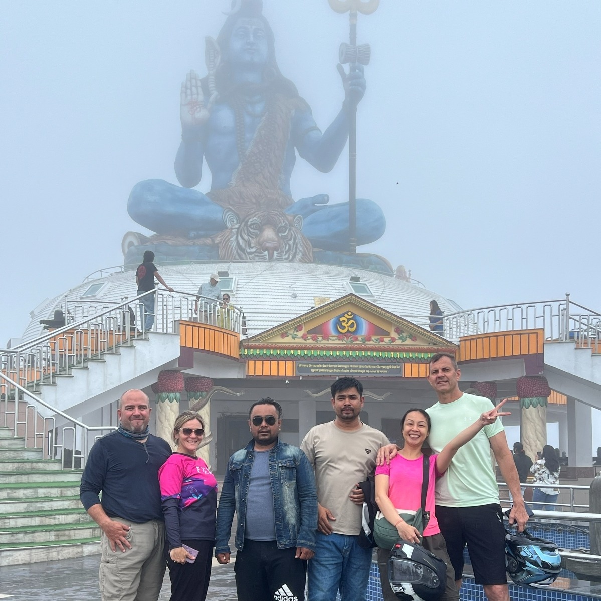 Our team with our guests on city tour in pokhara